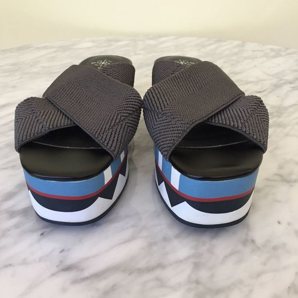 Free People Patterned Geometric Platform Slides - Picture 3 of 8